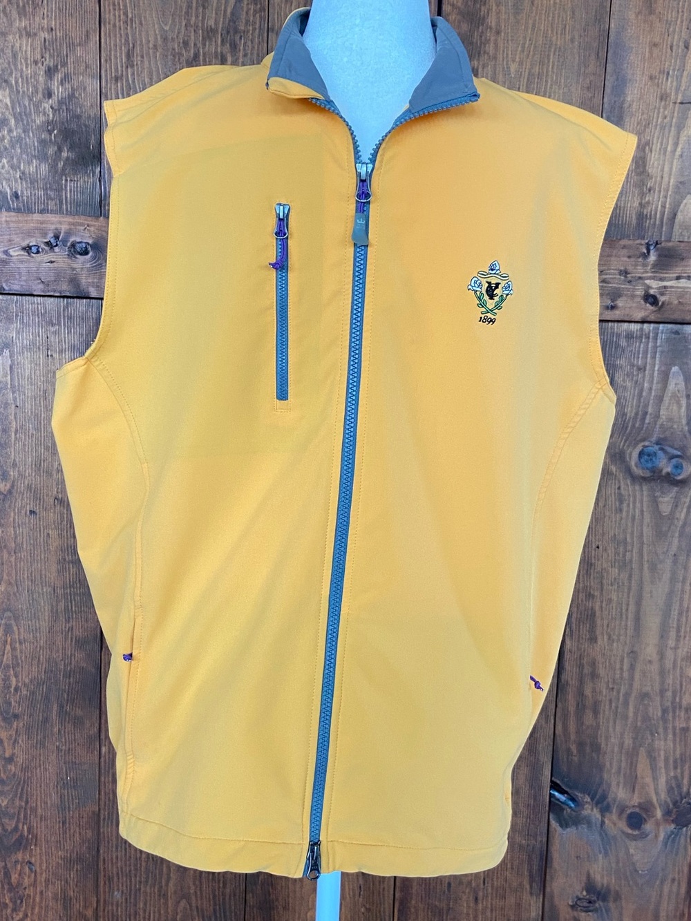 Peter Millar 4 Element Wind Yellow zip front vest SZ L